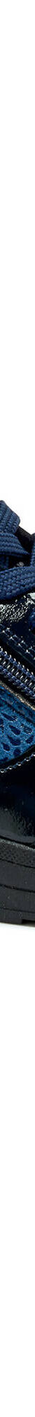 Baskets à lacets cuir et textile extensible, petit compensé (bleu) Baskets à lacets cuir et textile extensible, petit compensé (bleu)